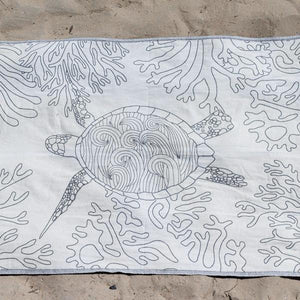 Black Sea Turtle Reef Towel