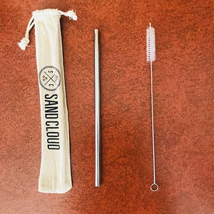 Silver Metal Straw
