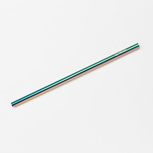 Rainbow Metal Straw Straight - 3 Pack